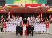 Wagub Sumut Pimpin Upacara Penurunan Bendera Merah Putih HUT RI ke-77 Tahun