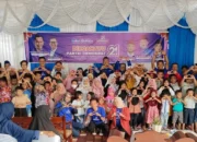 Dalam Rangka HUT Ke- 21, DPC Partai Demokrat Padang Sidempuan Gelar Sukuran Potong Tumpeng Dan Santunan Anak Yatim