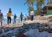 Sambut Harla ke-21 Tahun, BNN Bursel Gelar Baksos Bersih Pantai Wisata Desa Wally