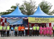 Kunjungi Pos PAM Ops Ketupat Toba 2023, Kapolres Nias Beserta PJU Bhayangkari Bagi Bingkisan