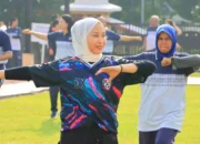 Personil Polres Labuhan Batu Jaga Imunitas Tubuh Dengan Olahraga Senam