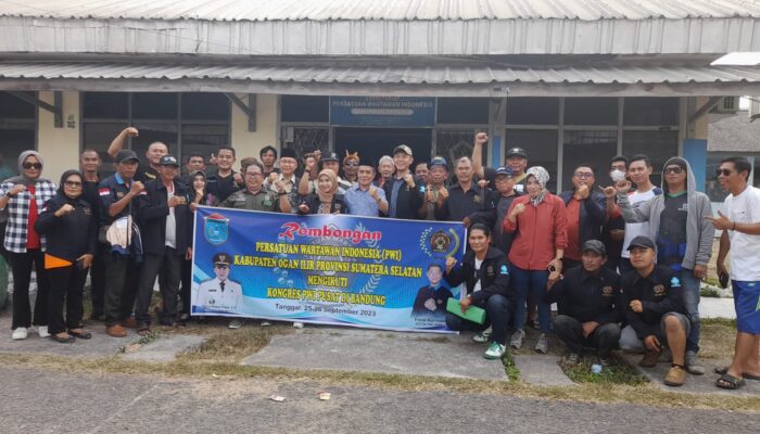 Wabup Ogan Ilir Lepas Keberangkatan Rombongan PWI Ogan Ilir ke Kongres XXV PWI Pusat di Bandung