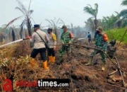 Kapolsek Lalan Ipda Zulkarnain Afianata, S.T., M.Si., M.H Pimpin Giat Ground Check Titik Hotspot dan Pendinginan di Wilayah PT BKI Kebun SKB