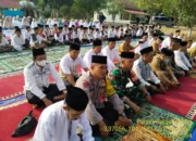 Personil Polsek Tanjung Raja Mengikuti Sekaligus Lakukan Pengamanan Sholat Istisqa di Ponpes Sriwijaya Modern