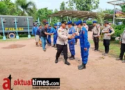Kapolsek Lalan Beserta Anggota Bersama GM Humas, GM PT BKI  dan Manager Humas PT BKI Gelar Apel Pelepasan Personil BKO Ditpolairud Polda Sumsel