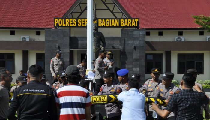 Kapolres SBB Pantau Latihan Simulasi Pelaksanaan Pemilu 2024