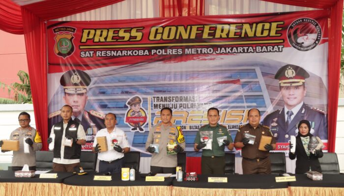 Sat Resnarkoba Polres Metro Jakarta Barat Memusnakan Barang Bukti Jenis Narkotika Selama Periode Juli Hingga September 2023