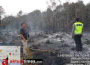 Cegah Kebakaran Hutan dan Lahan, Personil Polsek Tanjung Raja Laksanakan Mitigasi Karhutla dan Cek Titik Hotspot
