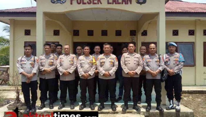 Tim Supervisi Terpadu Siwas Polres Muba Disambut Langsung Oleh Kapolsek Lalan Ipda Zulkarnain Afianata, ST, M.Si, MH