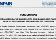 Persyaratan Batas Umur Peserta Didik Paket C SNPMB 2024