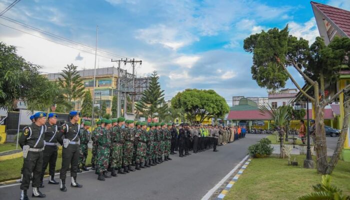 Polres  Bersama Unsur Forkopimda Padangsidimpuan Gelar Apel Kesiapan PAM Tahun Baru 2024