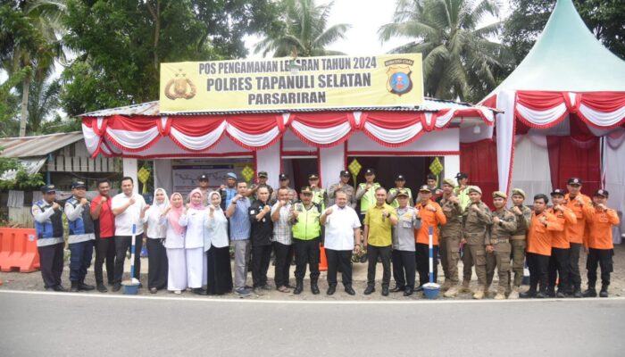 Tinjau Pos PAM Lebaran, Bupati Tapsel Harap Personil Berikan Pengamanan Humanis