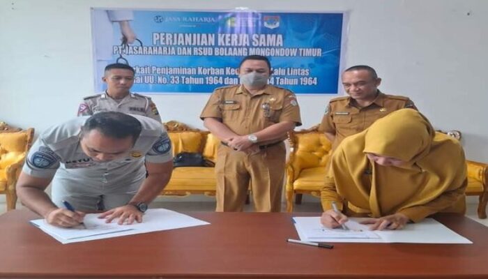 Pemkab Boltim Teken Perjanjian Kerja Dengan PT. Jasa Raharja Cabang Kotamobagu