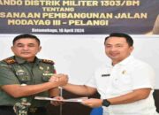Pemerintah Kabupaten Bolaang Mongondow Timur dan Kodim 1303 Teken PKS Pembangunan Jalan Perkebunan