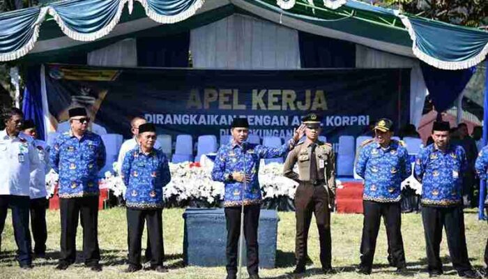 Bupati Sam Sachrul Mamonto Pimpin Apel Pasca Cuti Idul Fitri di Modayag