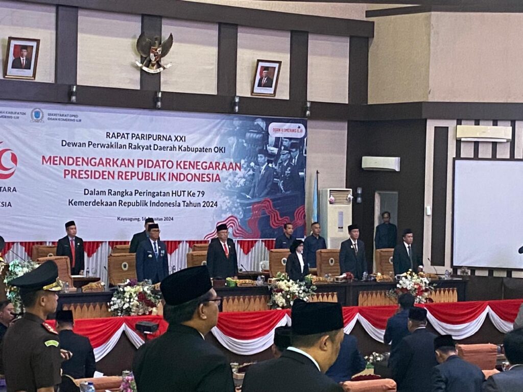 Gelar Rapat Paripurna, DPRD OKI Dengarkan Pidato Presiden RI