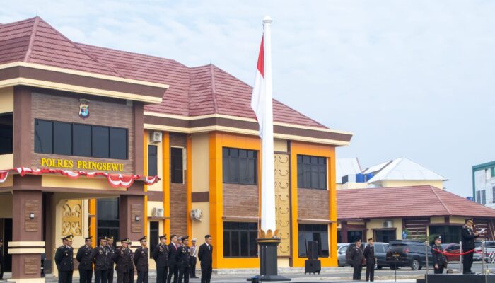 Polres Pringsewu Gelar Upacara Peringatan HUT Kemerdekaan RI ke-79 dengan Khidmat