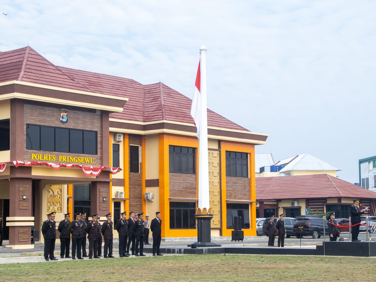 Polres Pringsewu Gelar Upacara Peringatan HUT Kemerdekaan RI ke-79 dengan Khidmat