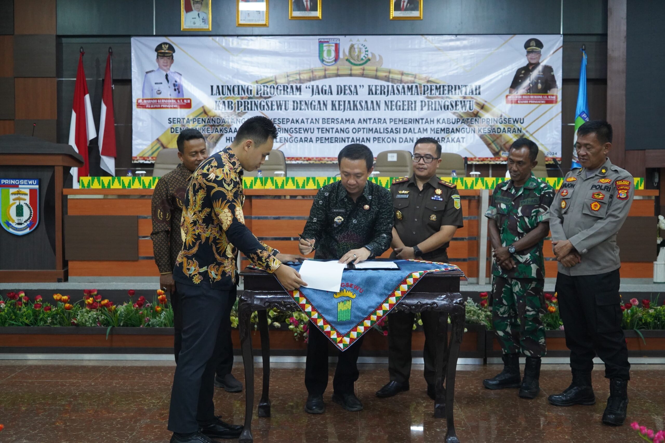 Pemkab Dan Kejari Pringsewu Launching Program Jaga Desa