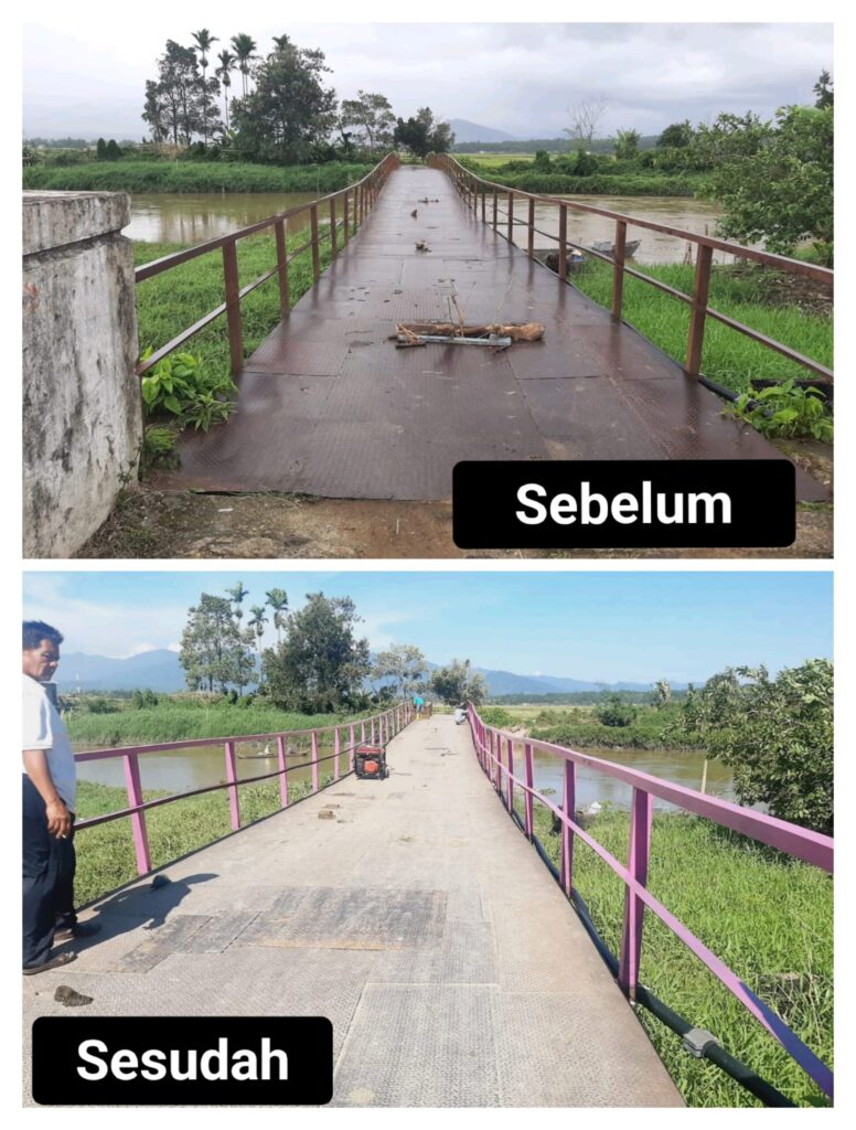 Bukan Sekedar Janji, HTK Rehab Langsung Jembatan Tanjung Pauh yang Sudah Lama Rusak