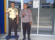 Laksanakan Giat Binkamsa Kanit Binmas sambangi Satpam Kantor Bank Mandiri