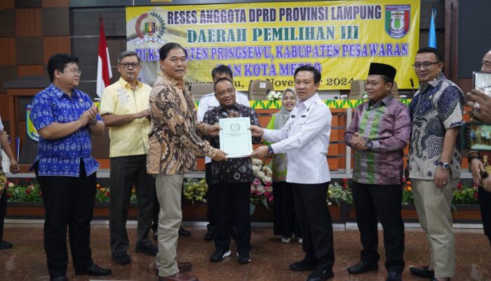 Pj Bupati Pringsewu Terima Kunjungan Reses Anggota DPRD Provinsi Lampung