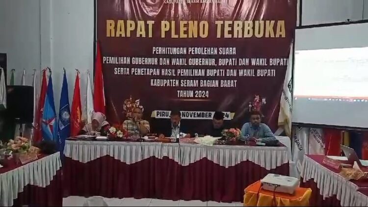 KPU SBB Tetapkan Hasil Perolehan Suara Lima Paslon di Pilkada 2024