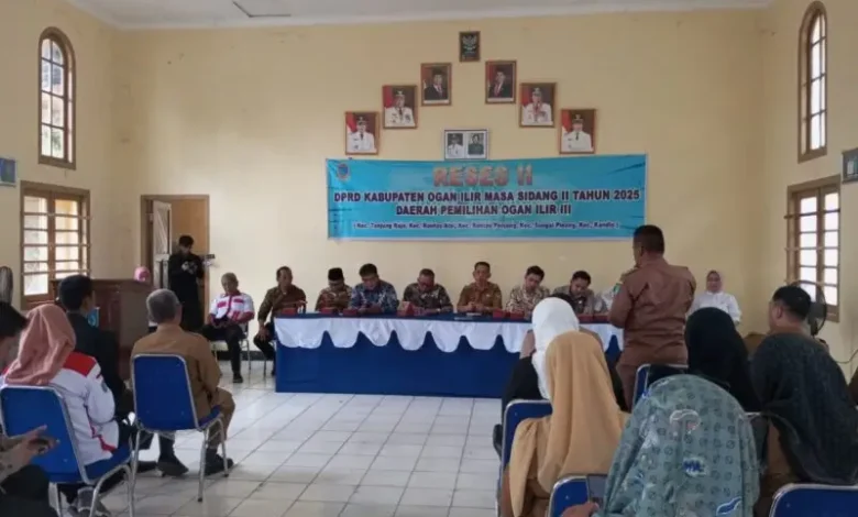 Anggota DPRD Kabupaten Ogan Ilir Dapil III Gelar Reses di Kecamatan Tanjung Raja