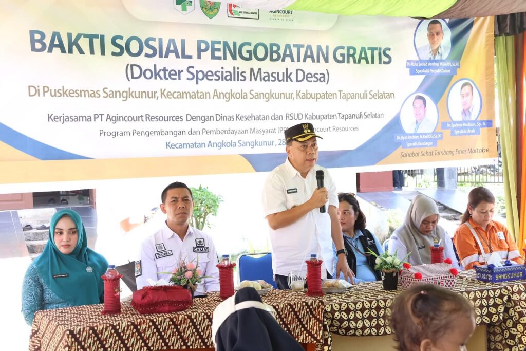 Wakil Bupati Tapsel Buka Program Pengobatan Gratis di Angkola Sangkunur