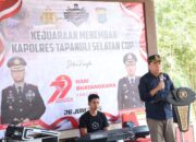 Sambut HUT Bhayangkara ke-79, Wabup Jafar Hadiri Kejuaraan Menembak Kapolres Tapsel Cup