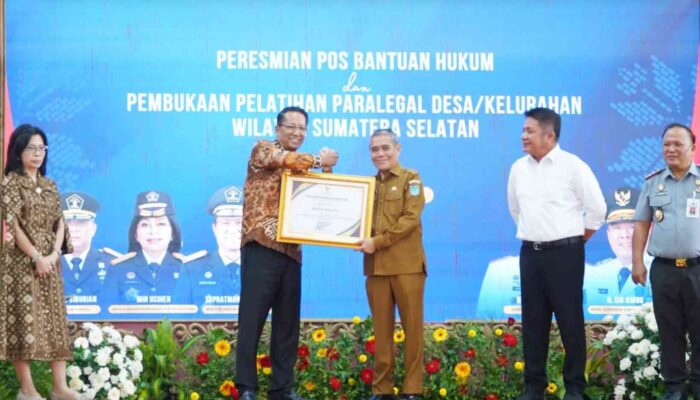Wakil Bupati Ogan Ilir Menghadiri Peresmian Pos Bantuan Hukum (POSBANKUM) Desa Kelurahan oleh Menteri Hukum Republik Indonesia