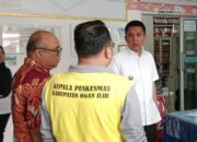 Bupati Panca Didampingi Kadinkes OI Sidak Puskesmas Payaraman, Himbau Masyarakat Manfaatkan Program Presiden Cek Kesehatan Gratis