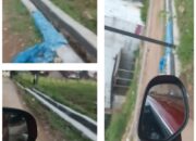 Perbaikan Drainase Pringsewu Dianggap Warga “Gagal Total”, Hanya Diplester dan Ketinggian Melebihi Jalan