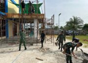Satgas Yonif 123/Rajawali Gelar Karya Bhakti, Berikan Sentuhan Hangat pada Empat Pos di Papua Selatan