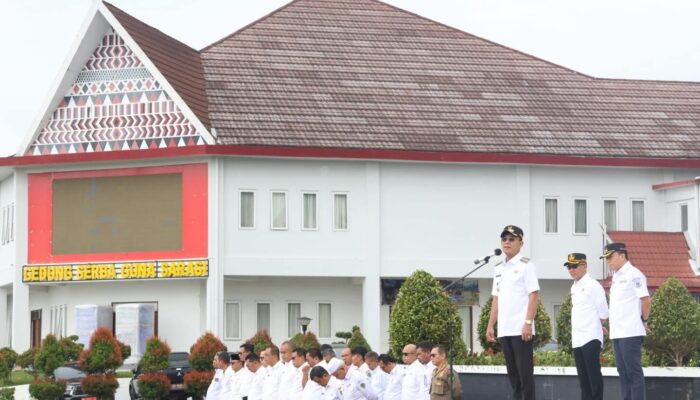 Bupati Gus Irawan Pasaribu Pimpin Apel Perdana Pasca Lebaran, Tekankan Percepatan Pemulihan Tapsel