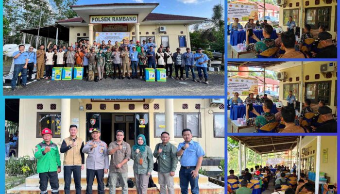 Cegah Karhutlah, Polsek Rambang Gelar Sosialisasi Bersama PT Musi Hutan Persada dan Pemangku Kepentingan