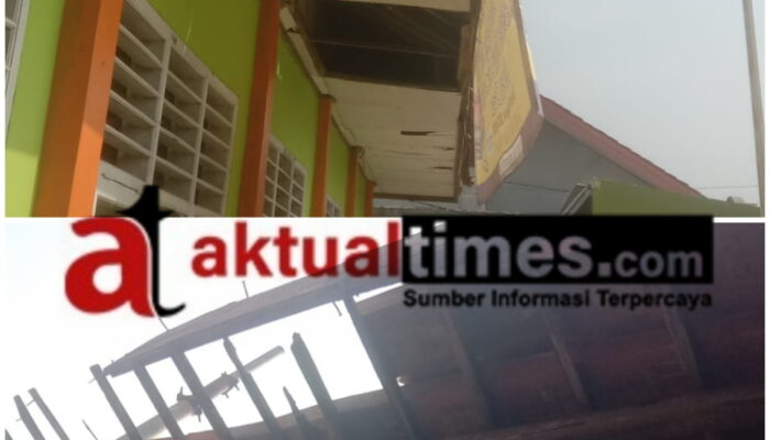 Kondisi Salah Satu Gedung Di SDN Kertamukti  3 Cilebar Memprihatinkan.