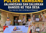 Rangkaian HUT Bhayangkara ke-80, Polsek Rambang Anjangsana dan Salurkan Bansos ke Tiga Desa