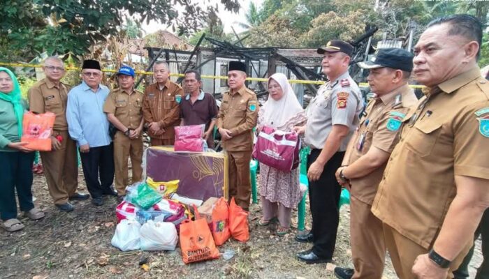 Wabup Ogan Ilir Tinjau Lokasi Kebakaran di Desa Sungai Pinang II, Salurkan Bantuan untuk Korban