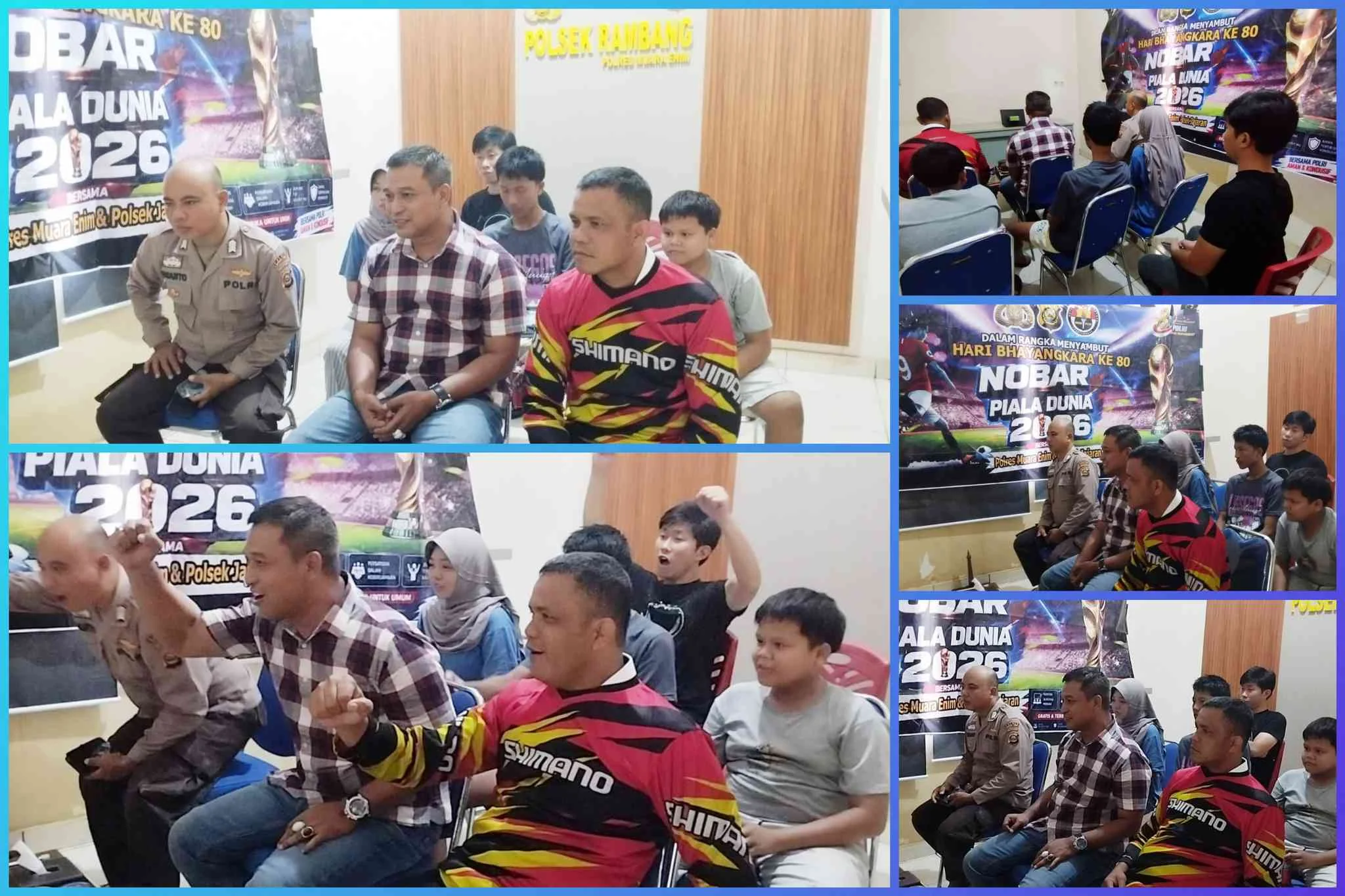 Polsek Rambang Gelar Nonton Bareng Piala Dunia 2026, Sebagai Wadah Kedekatan dengan Masyarakat