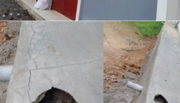 Diduga Kurangnya  Pengawasan Kualitas Bangunan Gedung KMP Desa Sukapulih Sudah Rusak