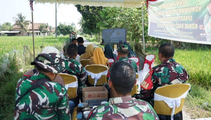 Kegiatan Vicon Serentak Persiapan Panen Raya Perdana di Wilayah Kodim 0402 OKI-OI Digelar di Desa Sindang Sari