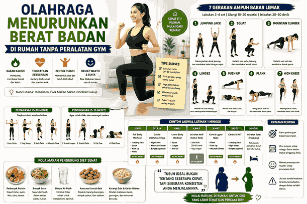 Olahraga Menurunkan Berat Badan di Rumah