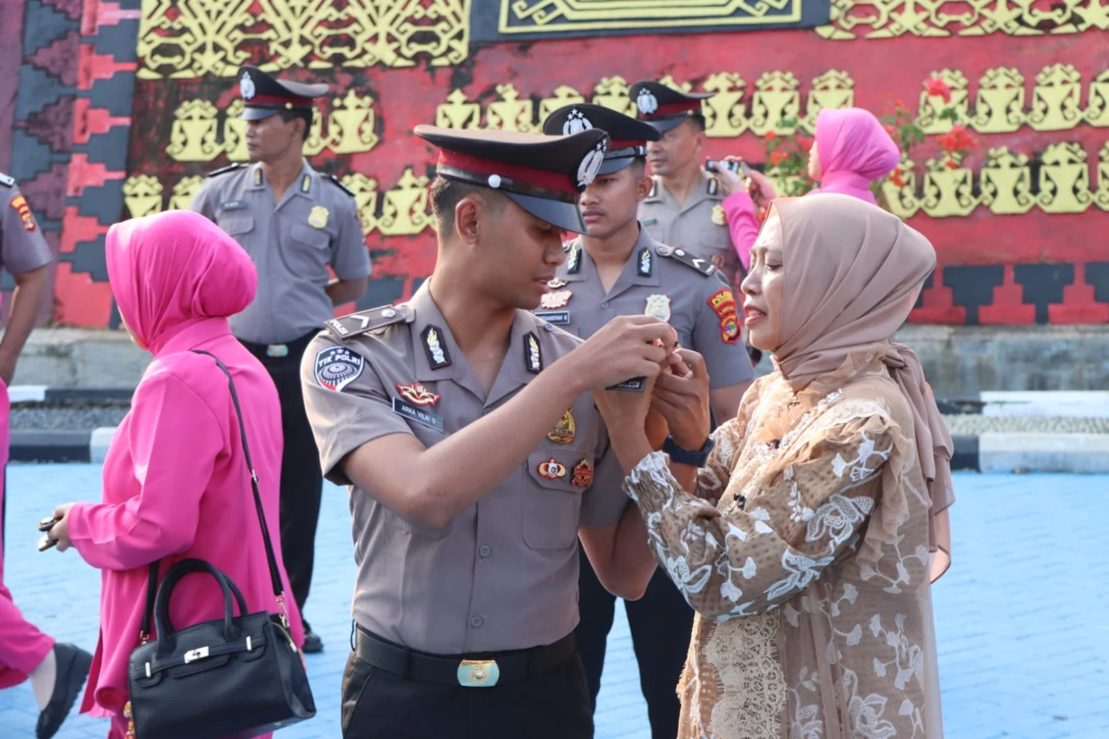 56 Personel Polres Tanggamus Naik Pangkat