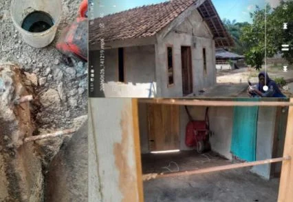 Di Sinyalir Pembangunan Rumah Program BSPS Kab OKI Diduga Tidak Sesuai Spek.