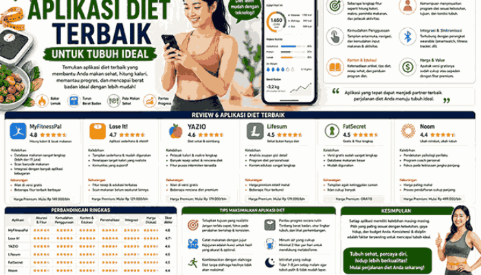 Review Lengkap Aplikasi Diet Terbaik untuk Tubuh Ideal