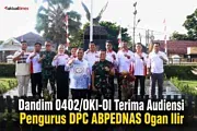 Dandim 0402/OKI-OI Terima Audiensi Pengurus DPC ABPEDNAS Ogan Ilir