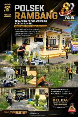 Polsek Rambang Terapkan Program BELIDA Polda Sumsel, Sasar Jalan, Tempat Ibadah dan Umum