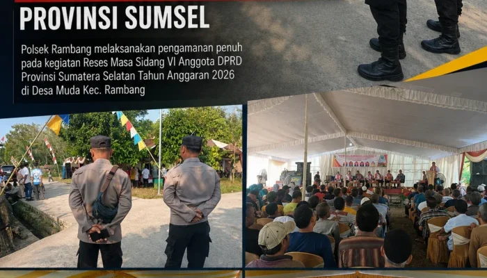 Polsek Rambang Laksanakan Pengamanan Penuh Kegiatan Reses Anggota DPRD Provinsi Sumatera Selatan