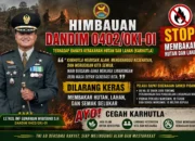 Dandim 0402/OKI-OI Ingatkan Warga: Jangan Bakar Hutan dan Lahan, Karhutla Rusak Alam dan Kesehatan
